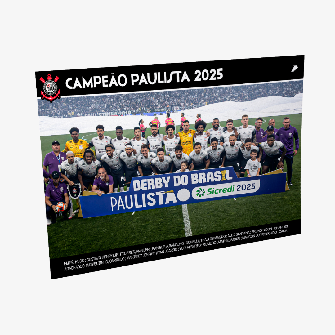 Kit Posters Corinthians - "O Dia que a Loucura Virou Mundial" + 4 Adesivos Exclusivos