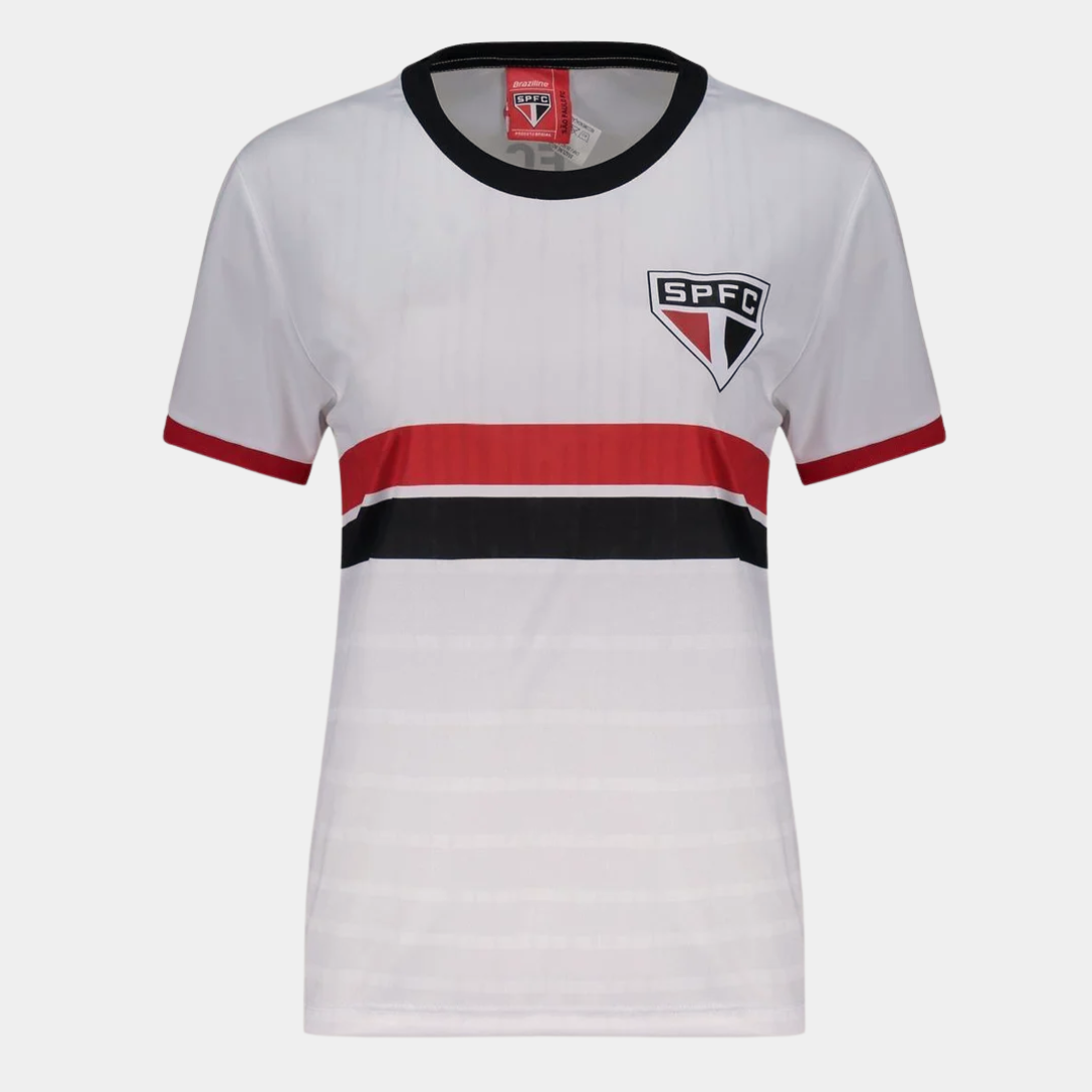 Camiseta Casual SPFC Branca - Feminina