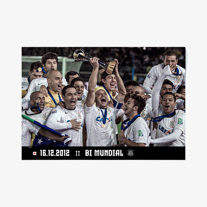Kit Posters Corinthians - "O Dia que a Loucura Virou Mundial" + 4 Adesivos Exclusivos