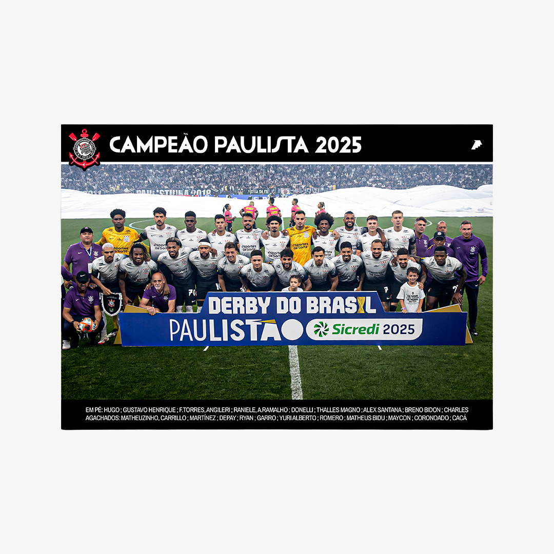 Kit Posters Corinthians - "O Dia que a Loucura Virou Mundial" + 4 Adesivos Exclusivos